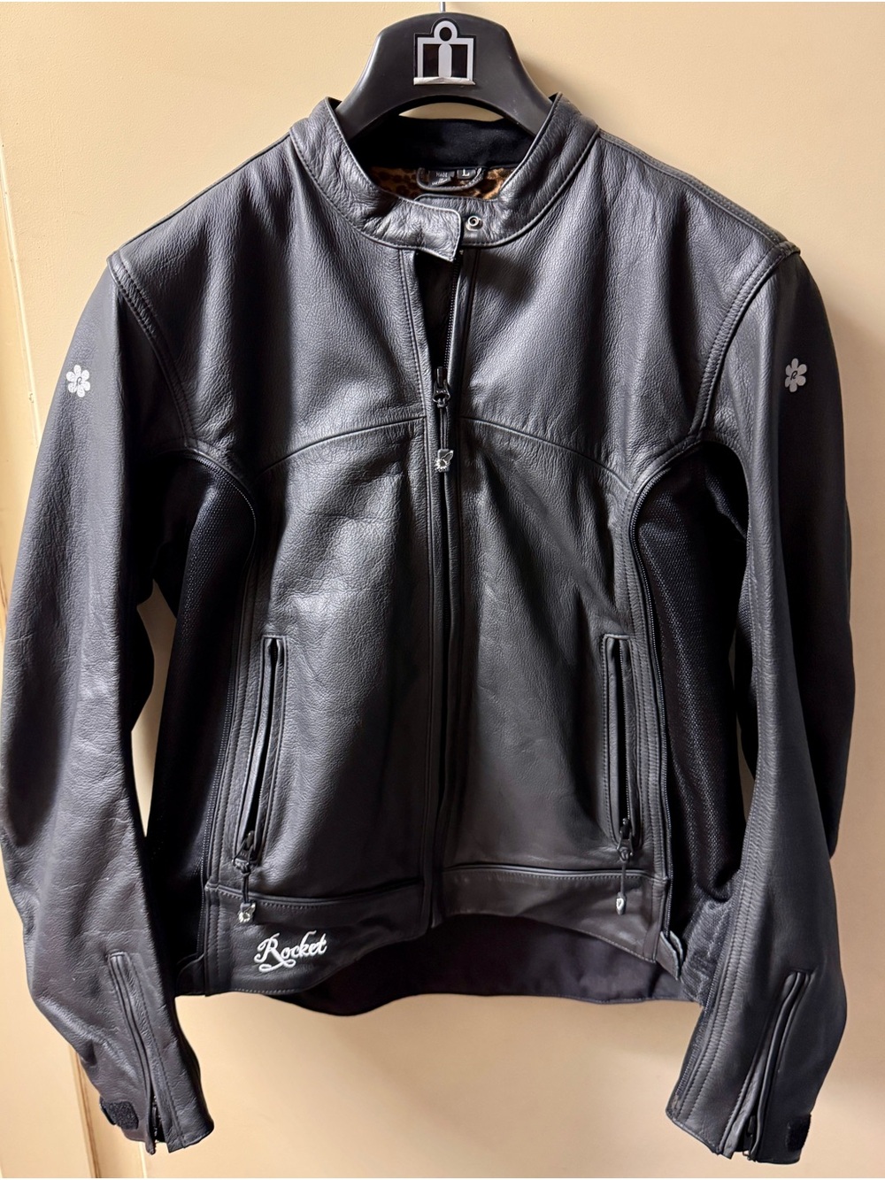 Joe Rocket Black Women's Sonic Leather Motorcycle Jacket, Size L